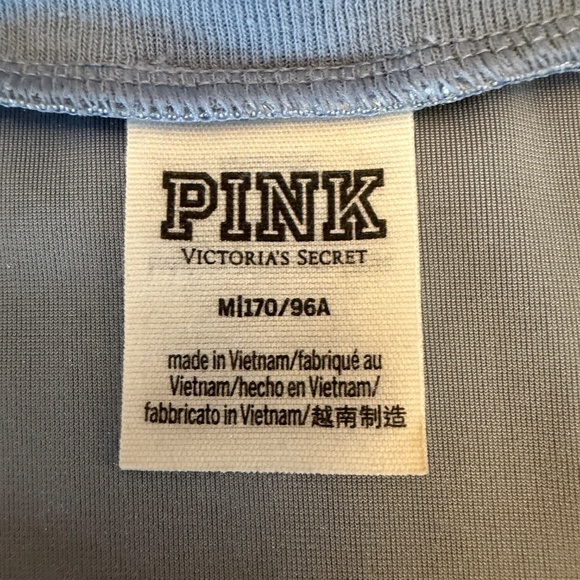 PINK Women's Soft Blue Velvet Shirt, Short Sleeve, Size Medium - Picture 5 of 9